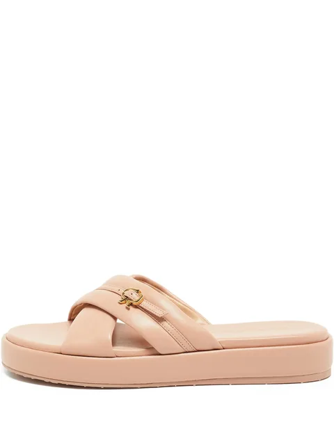 pre-owned Alima cross-strap sandals