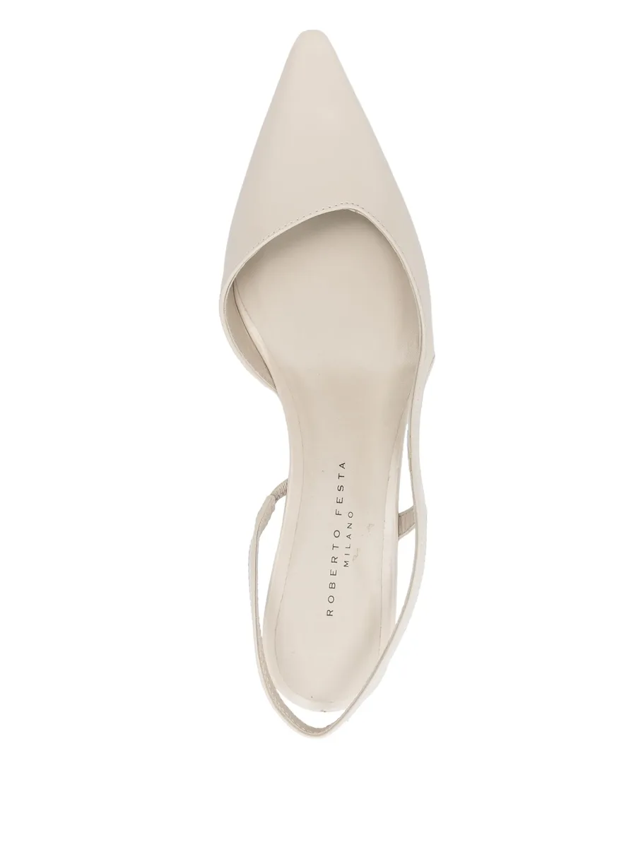 brushed-leather slingback pumps 7