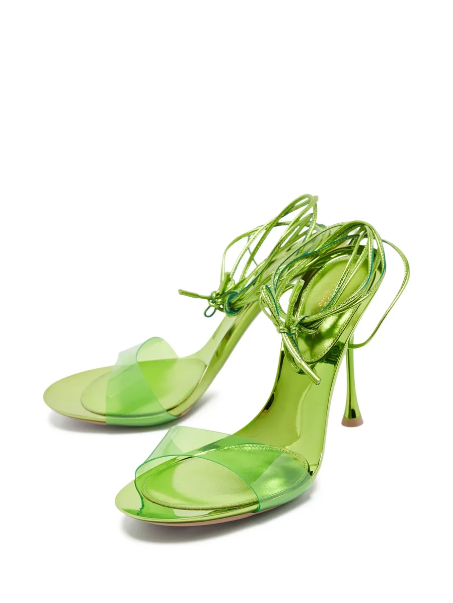 pre-owned 115mm transparent-strap sandals 3