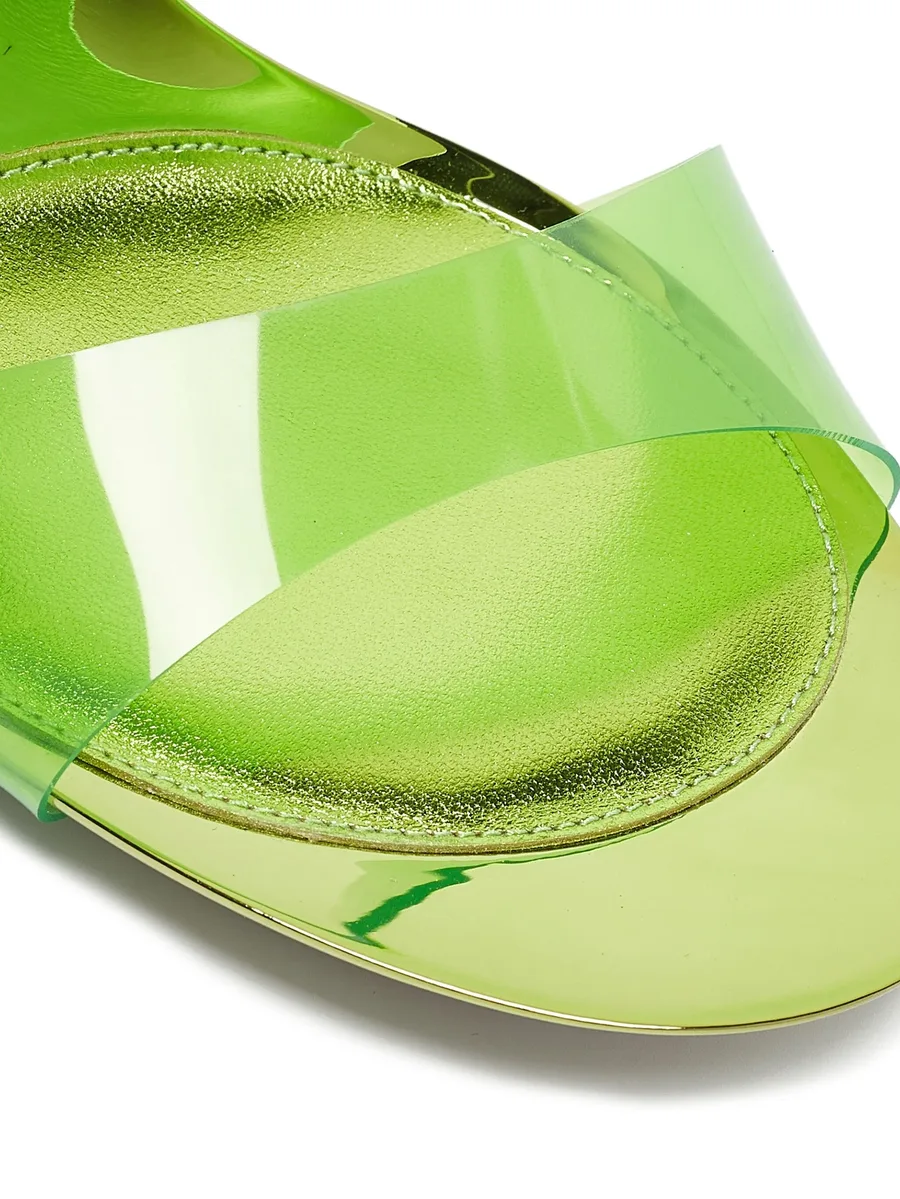 pre-owned 115mm transparent-strap sandals 9