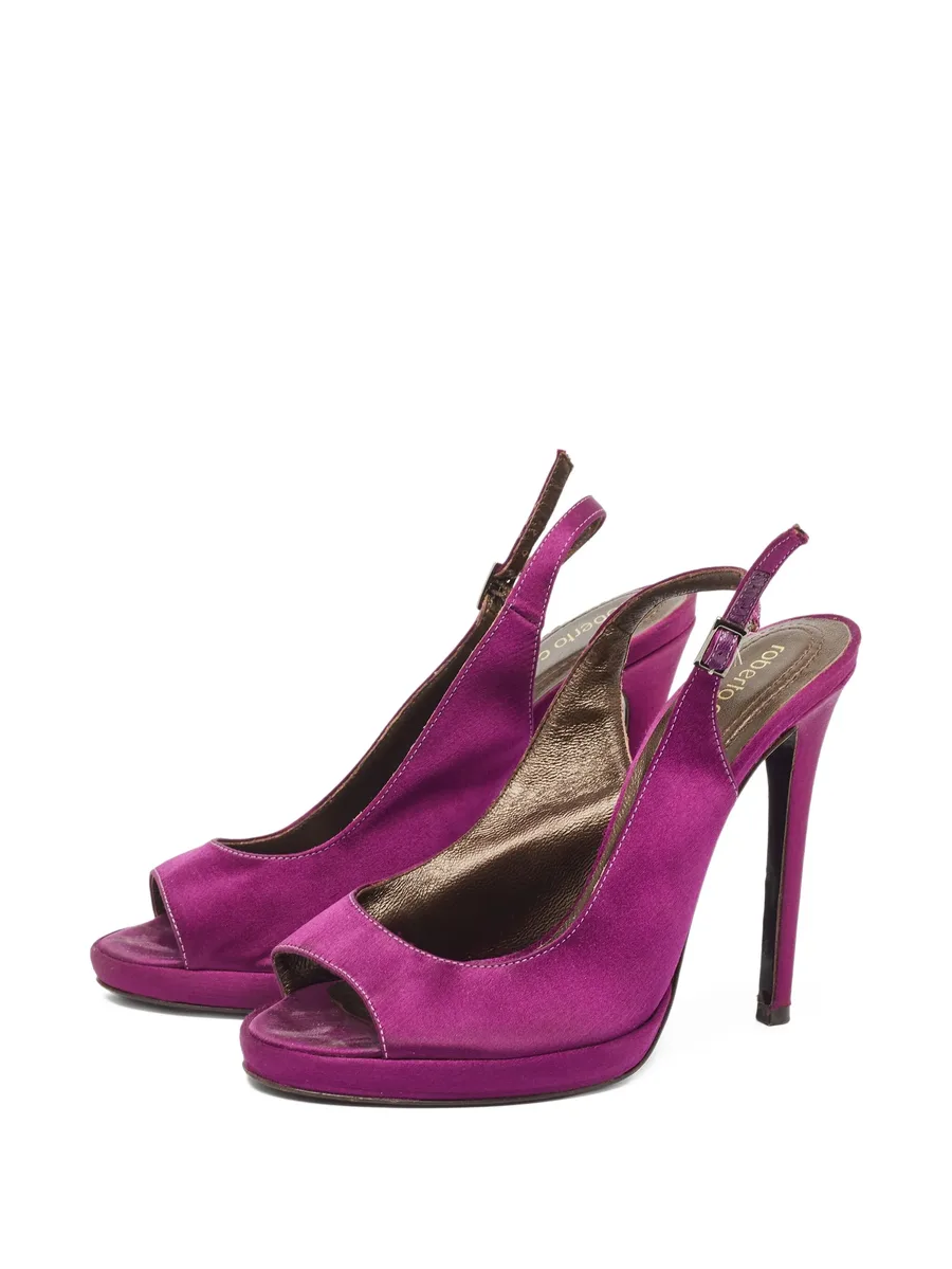 110mm satin peep-toe platform pumps 3