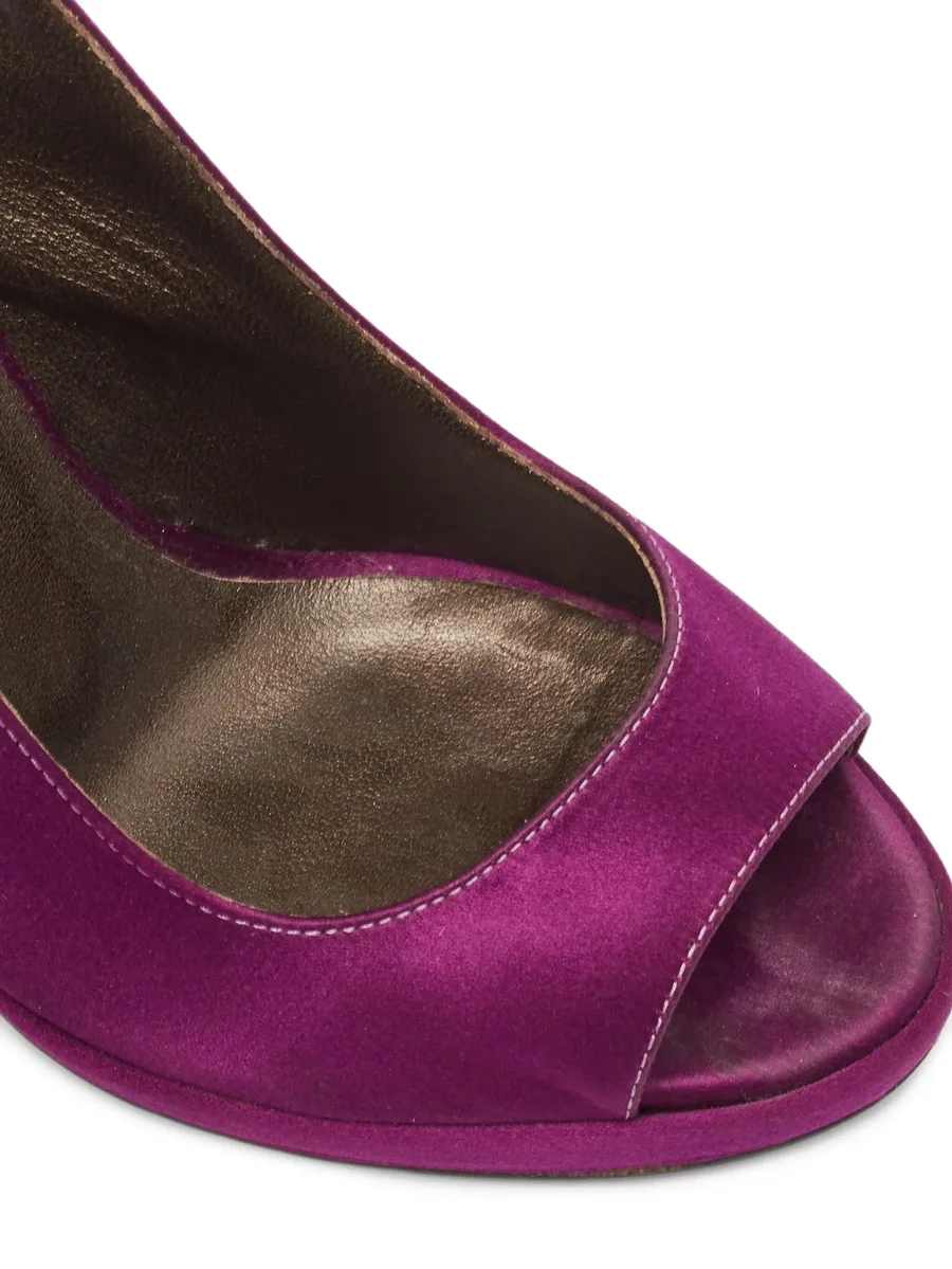 110mm satin peep-toe platform pumps 12