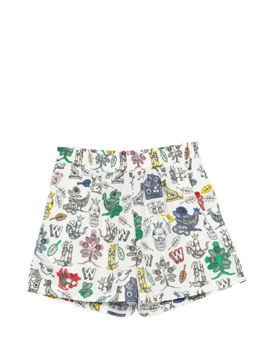 graphic-print shorts 1