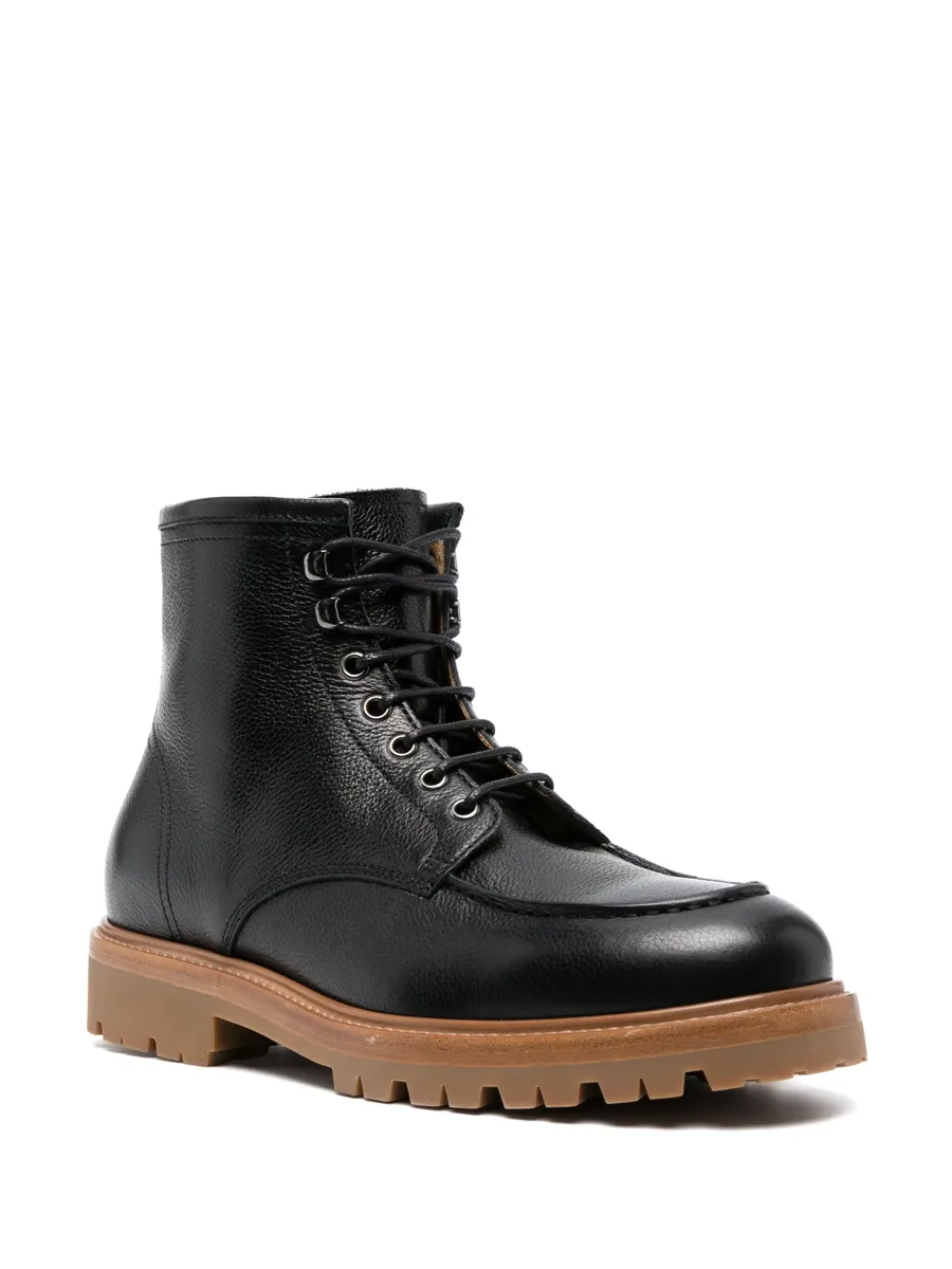 lace-up leather ankle boots 3