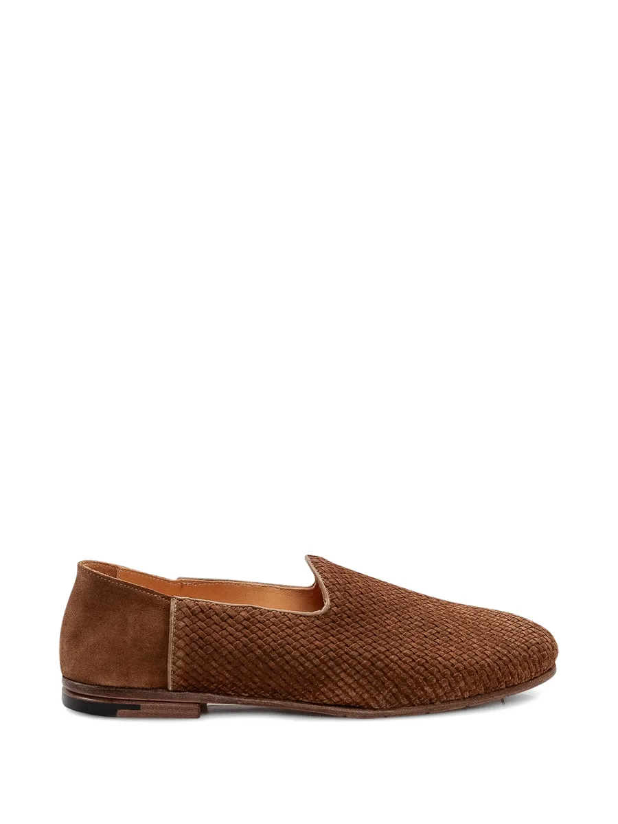 interwoven suede loafers 1