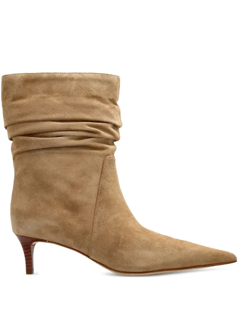 50mm ruched pointed-toe boots