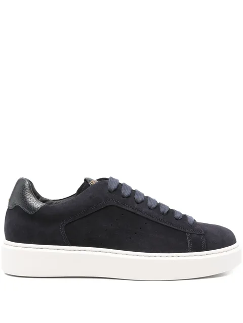 Clay suede lace-up sneakers