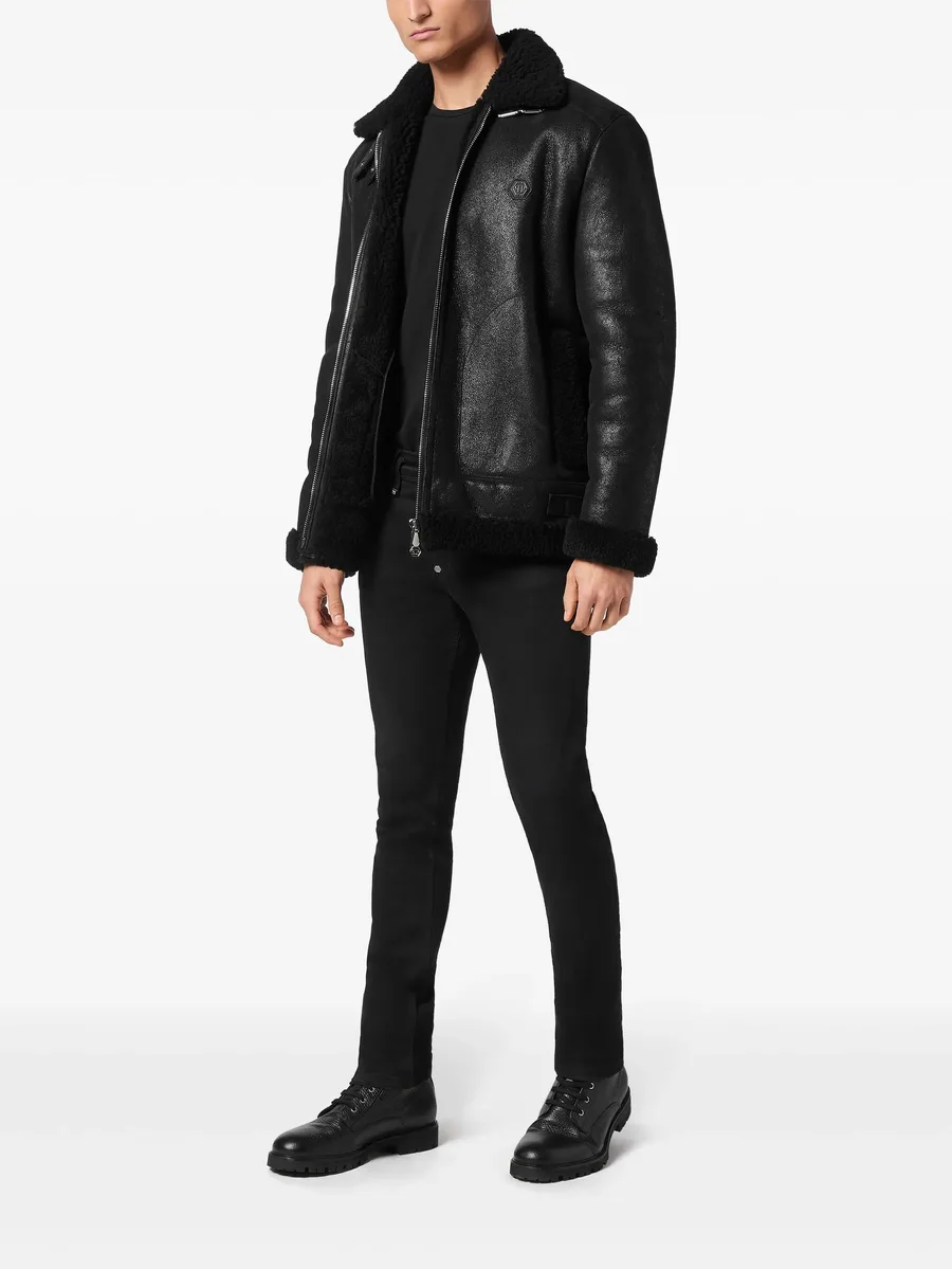 shearling biker jacket 3