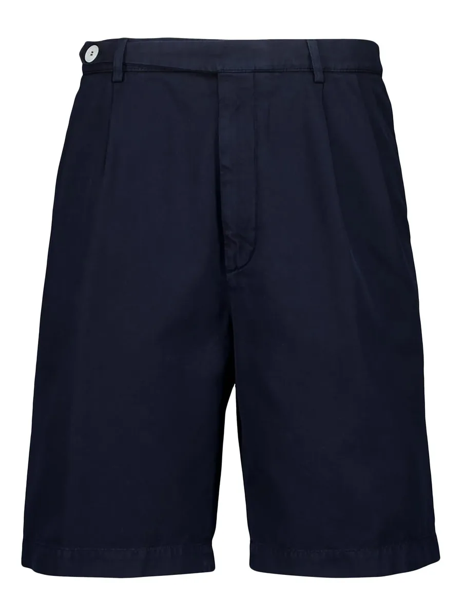 pleated cotton shorts 1