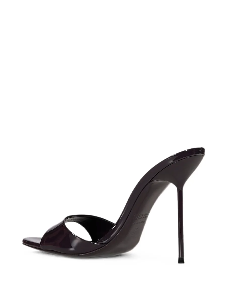 Lidia patent-finish stiletto-heel mules 3