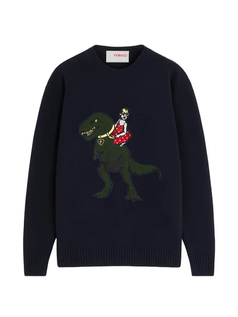 T-Rex patch sweater