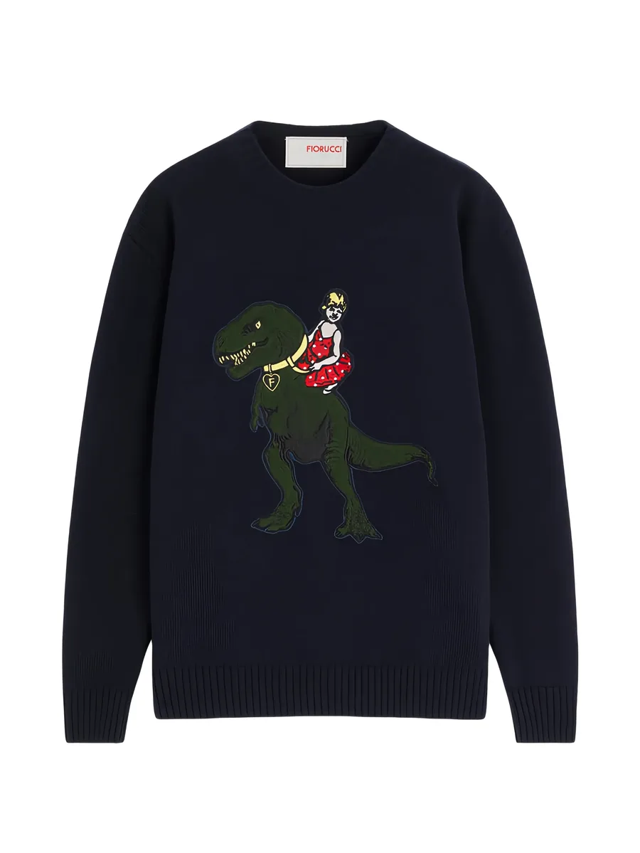 T-Rex patch sweater 1