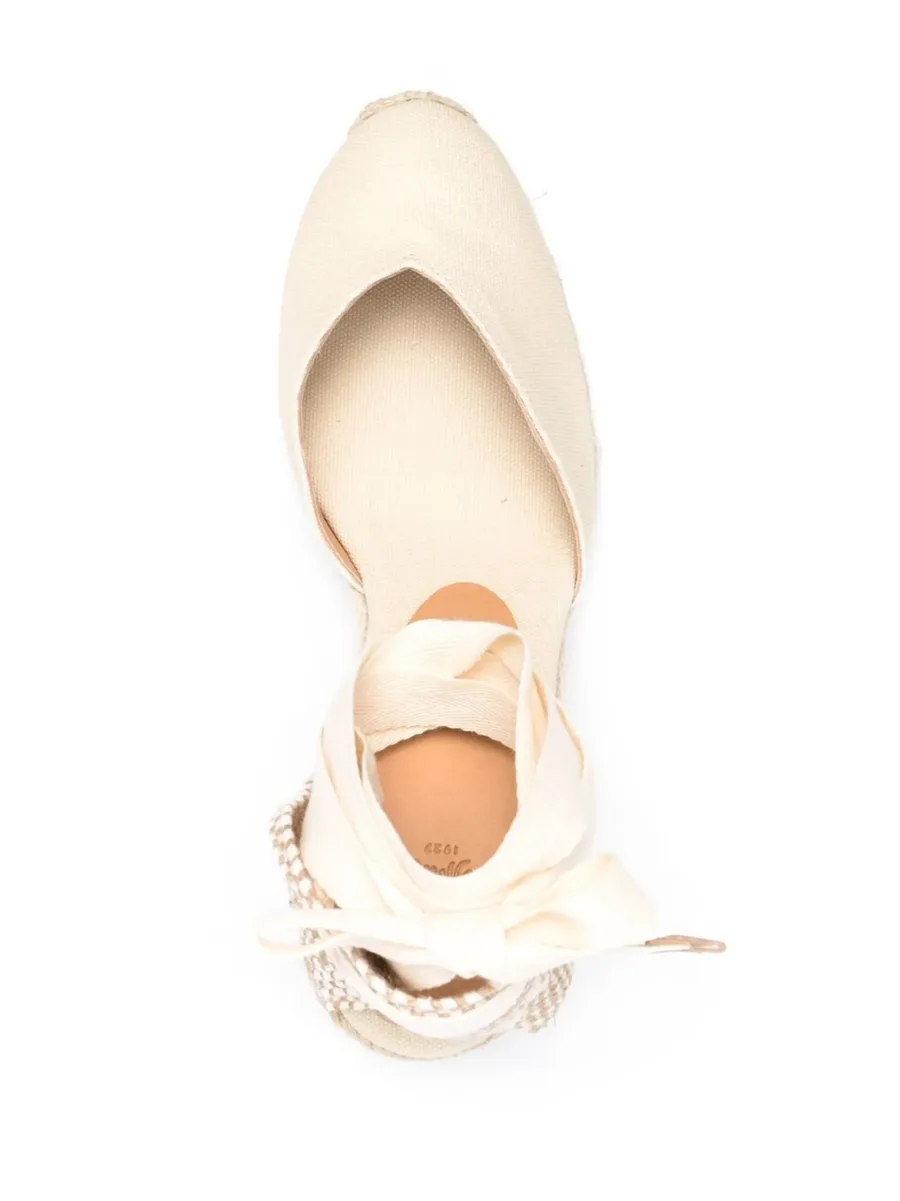 tie-fastening wedge sandals 8