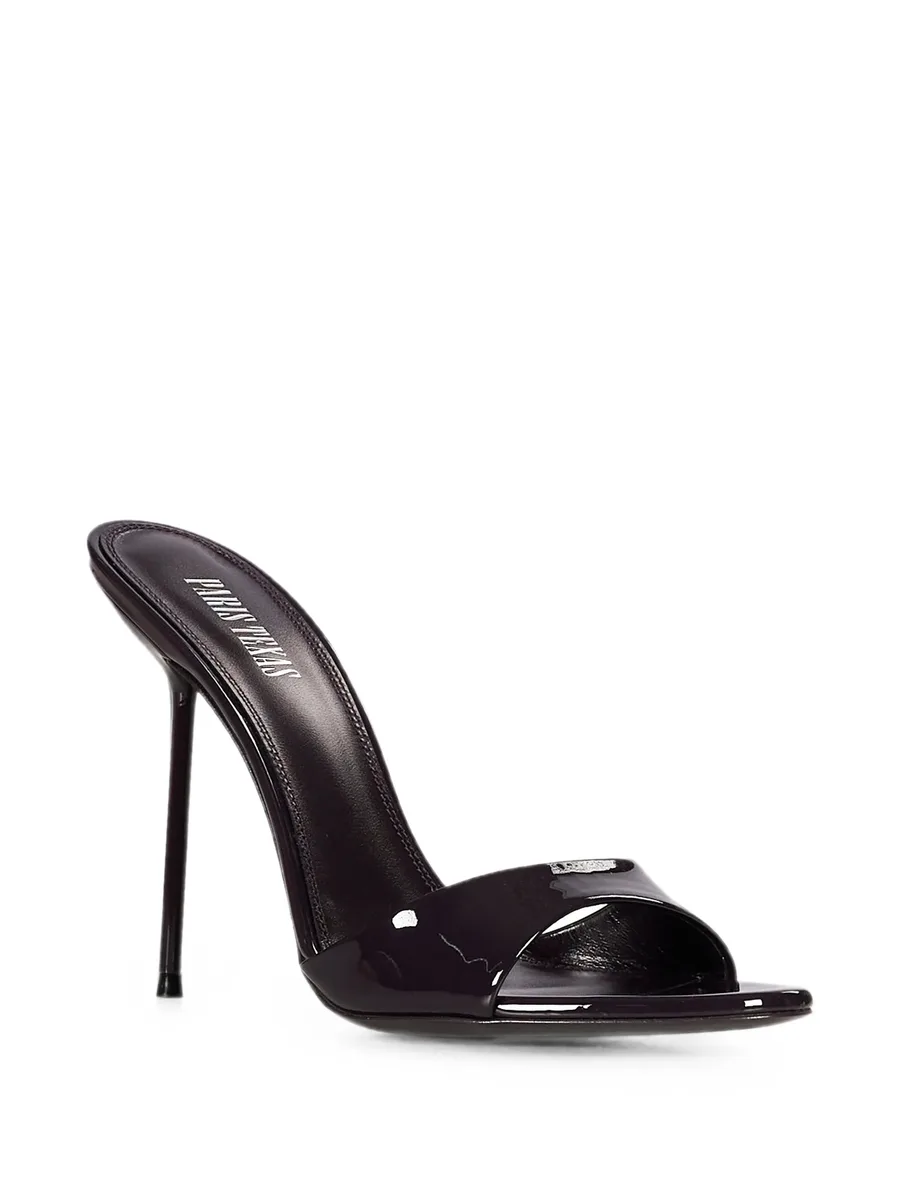 Lidia patent-finish stiletto-heel mules 2