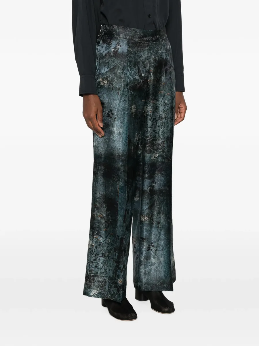 abstract-print wide-leg trousers 3