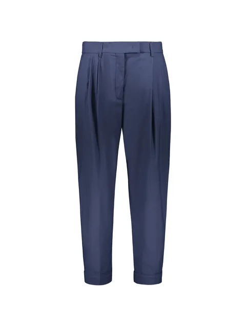 pleated turn-up trousers