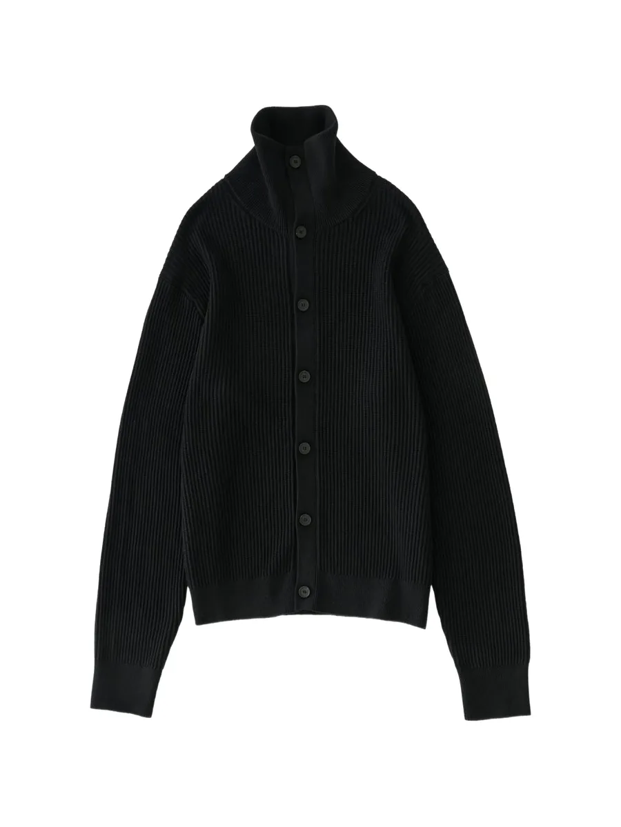 Oran high-collar 12-gauge knit cardigan 1