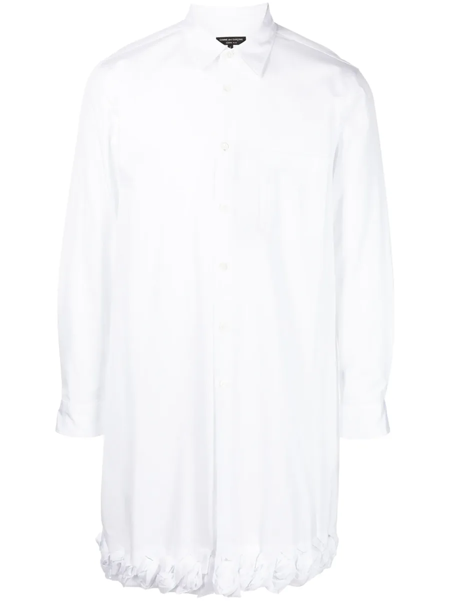 contrast-trim cotton shirt 1