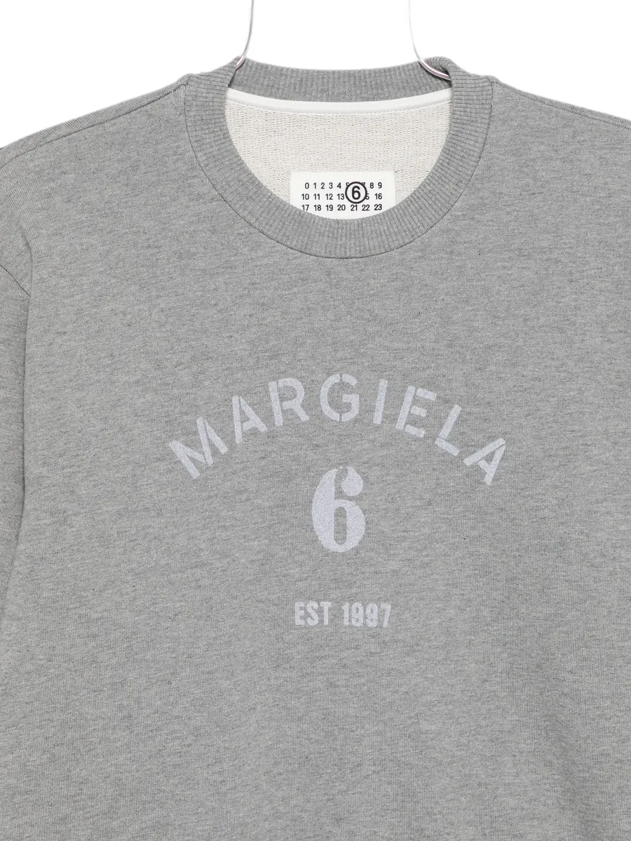 logo-print White Stitch sweater 3