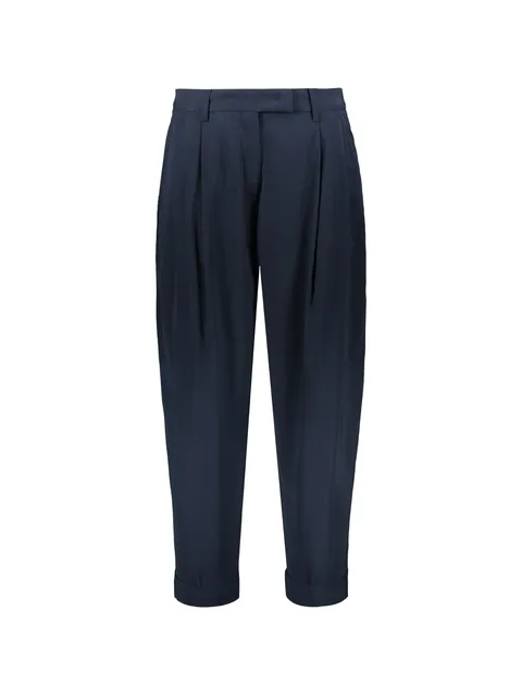 pleated turn-up trousers
