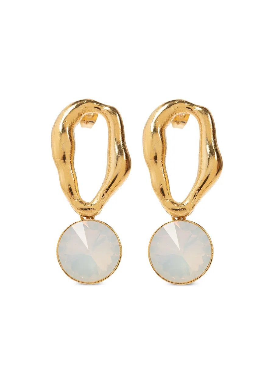 crystal-embellished sculpted earrings 1