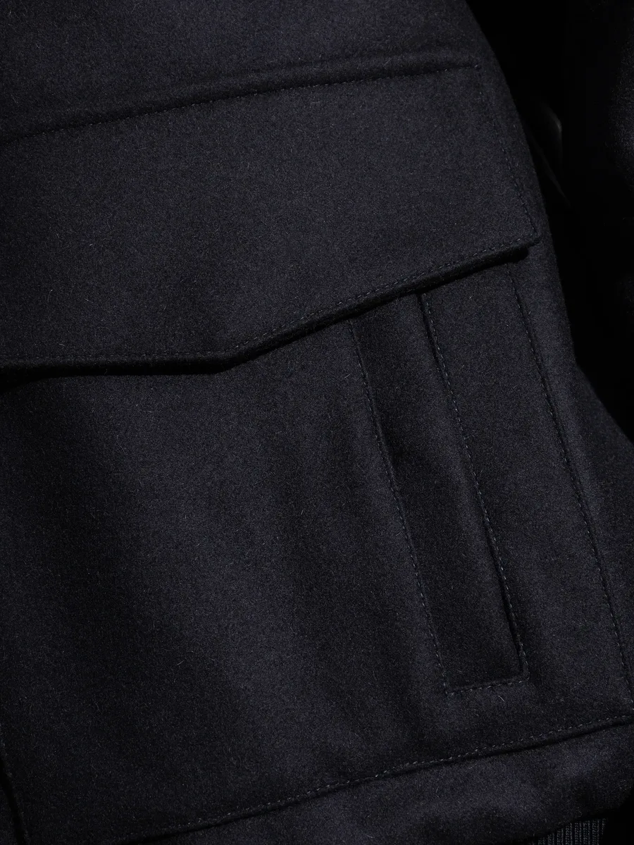 shearling-collar bomber jacket 10