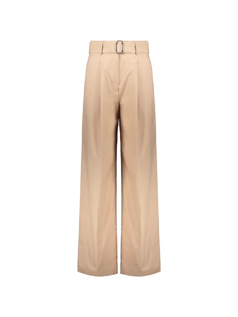 belted wide-leg trousers