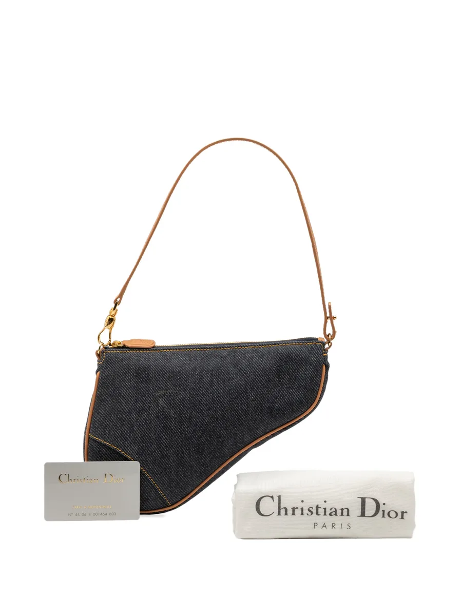 сумка на плечо Mini Denim Saddle Pochette (2001 год) 13