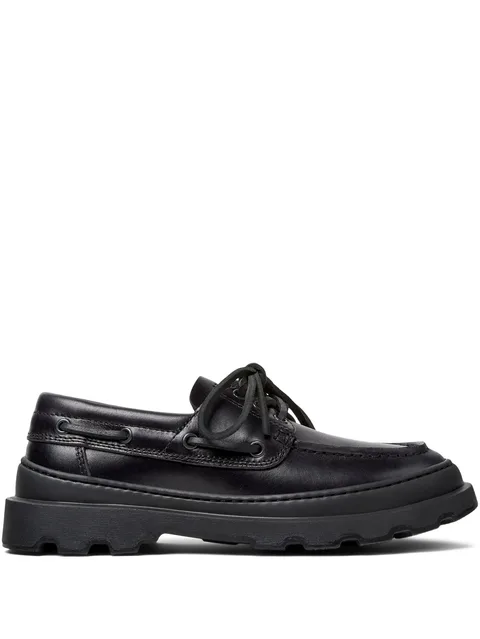 leather lace-up loafers