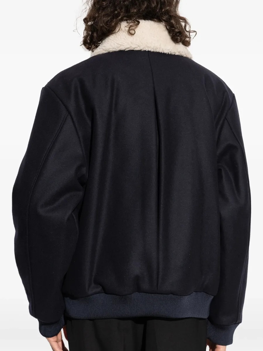 shearling-collar bomber jacket 7