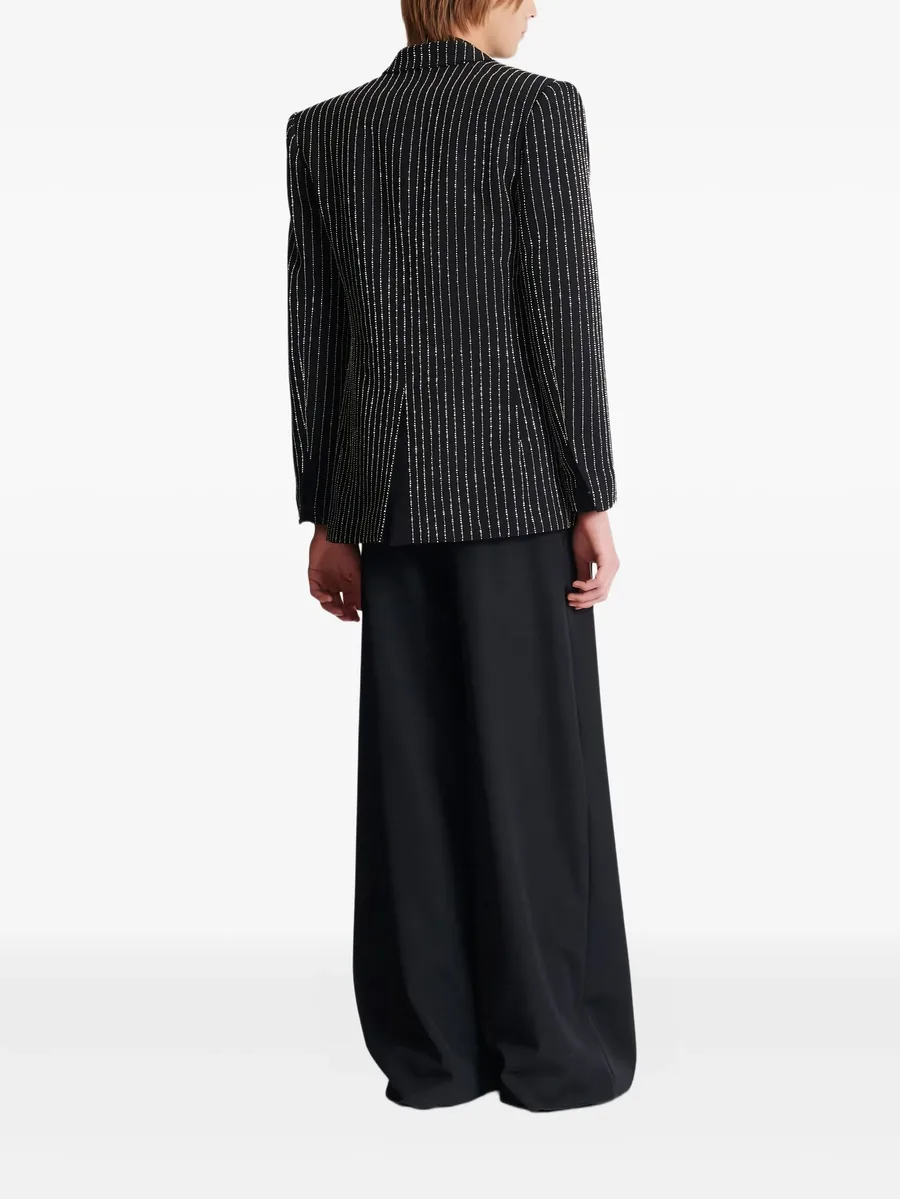 crystal-striped single-button jacket 7