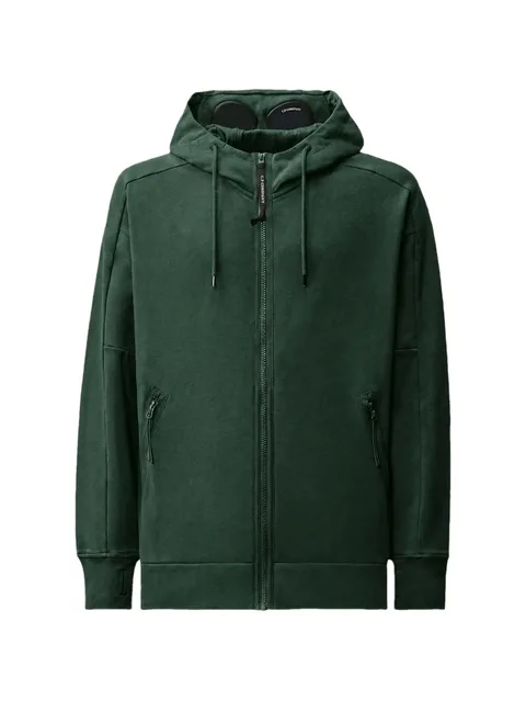 diagonal raised fleece Goggle zip sweatshirt