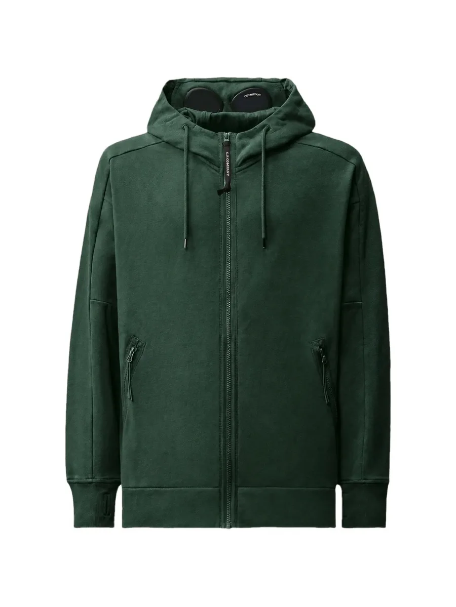 diagonal raised fleece Goggle zip sweatshirt 1