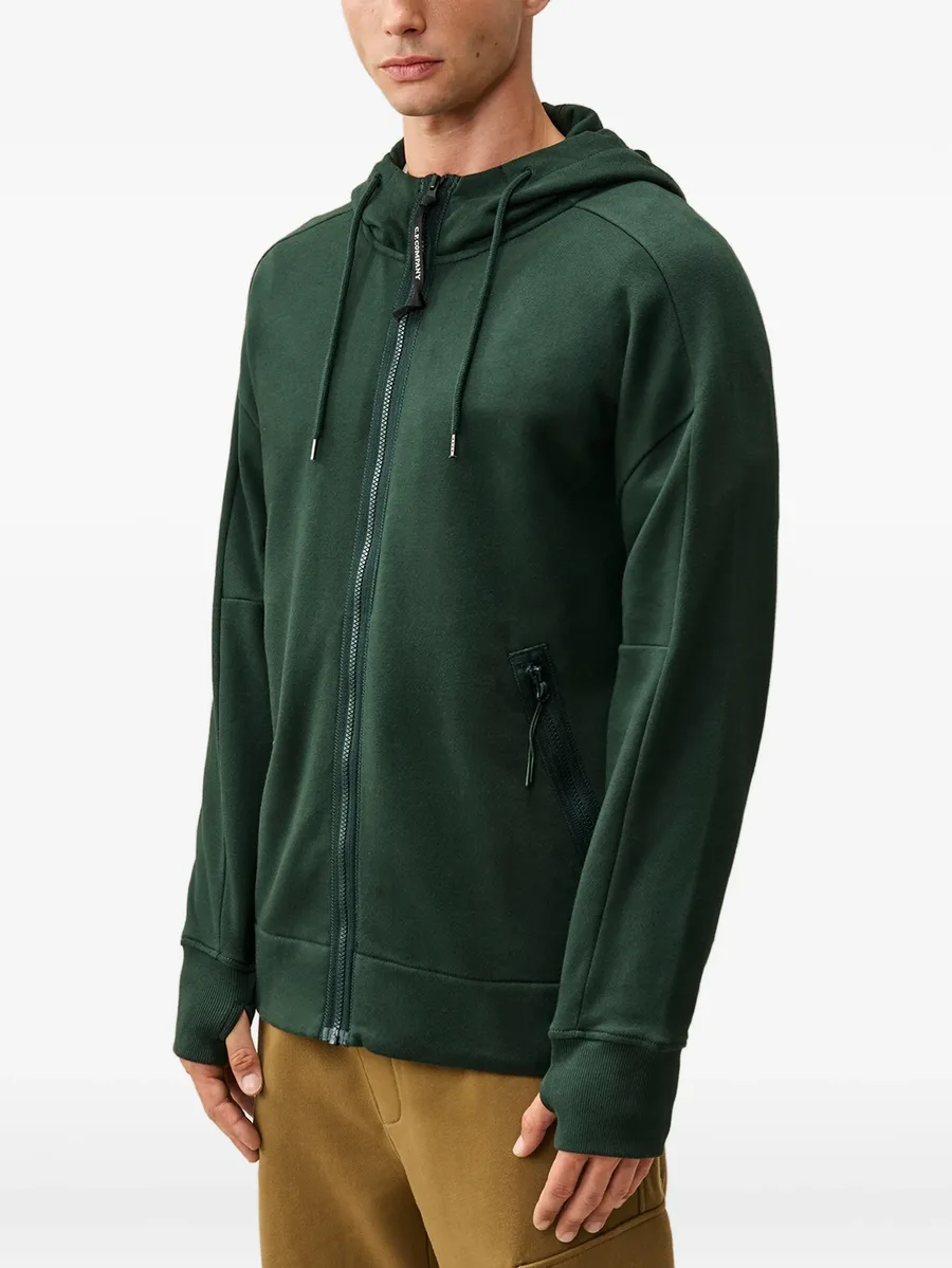 diagonal raised fleece Goggle zip sweatshirt 3