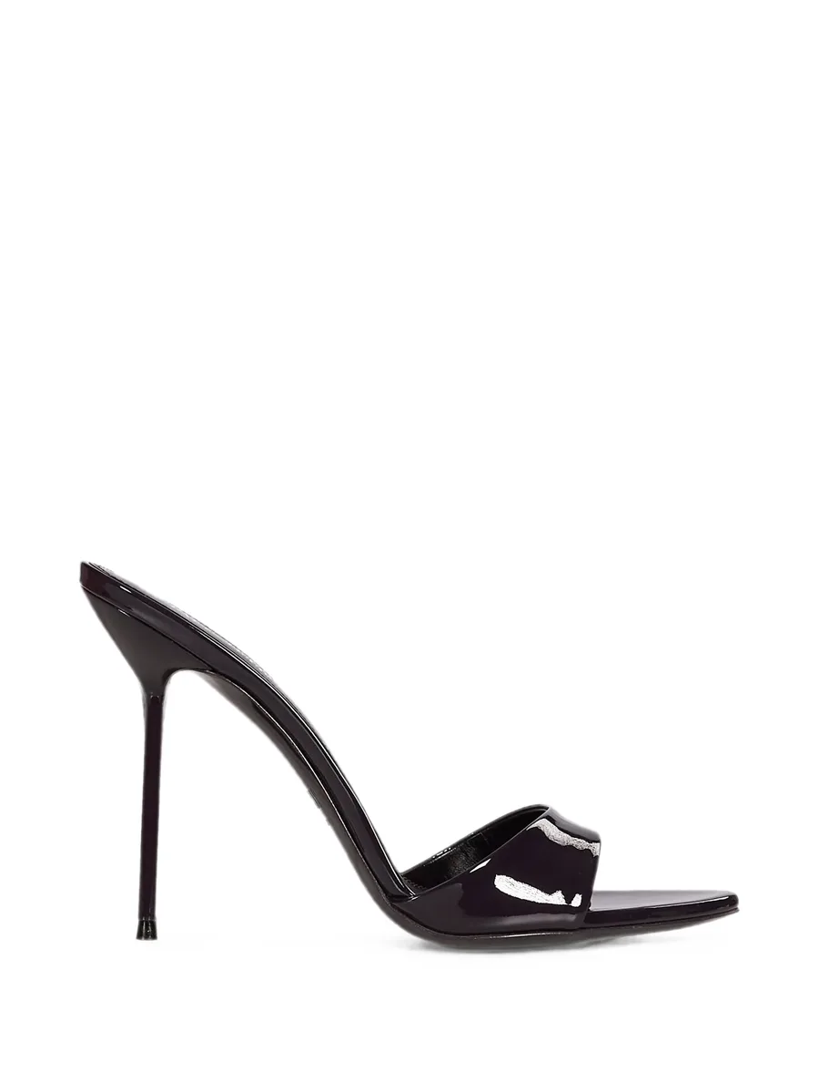 Lidia patent-finish stiletto-heel mules 1