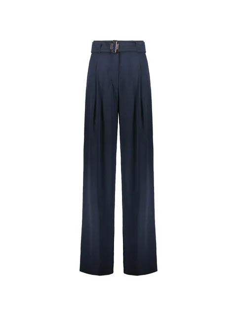 belted pleated trousers