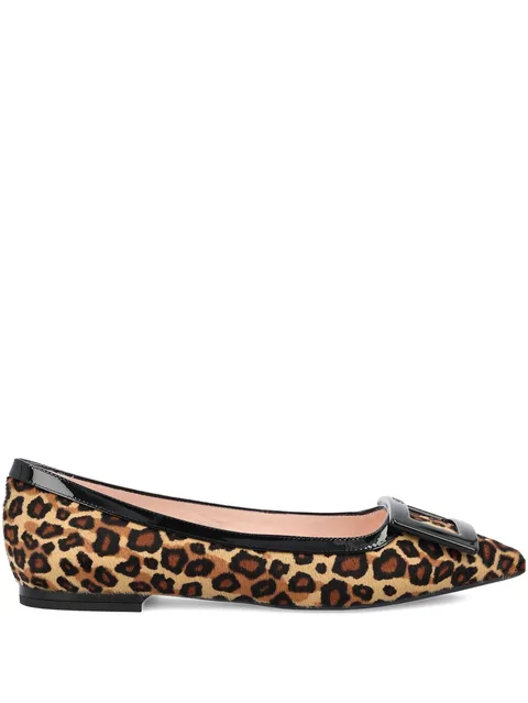 leopard-print ballet flats