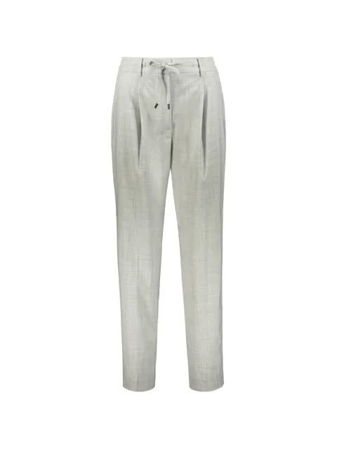 elasticated-waist drawstring trousers