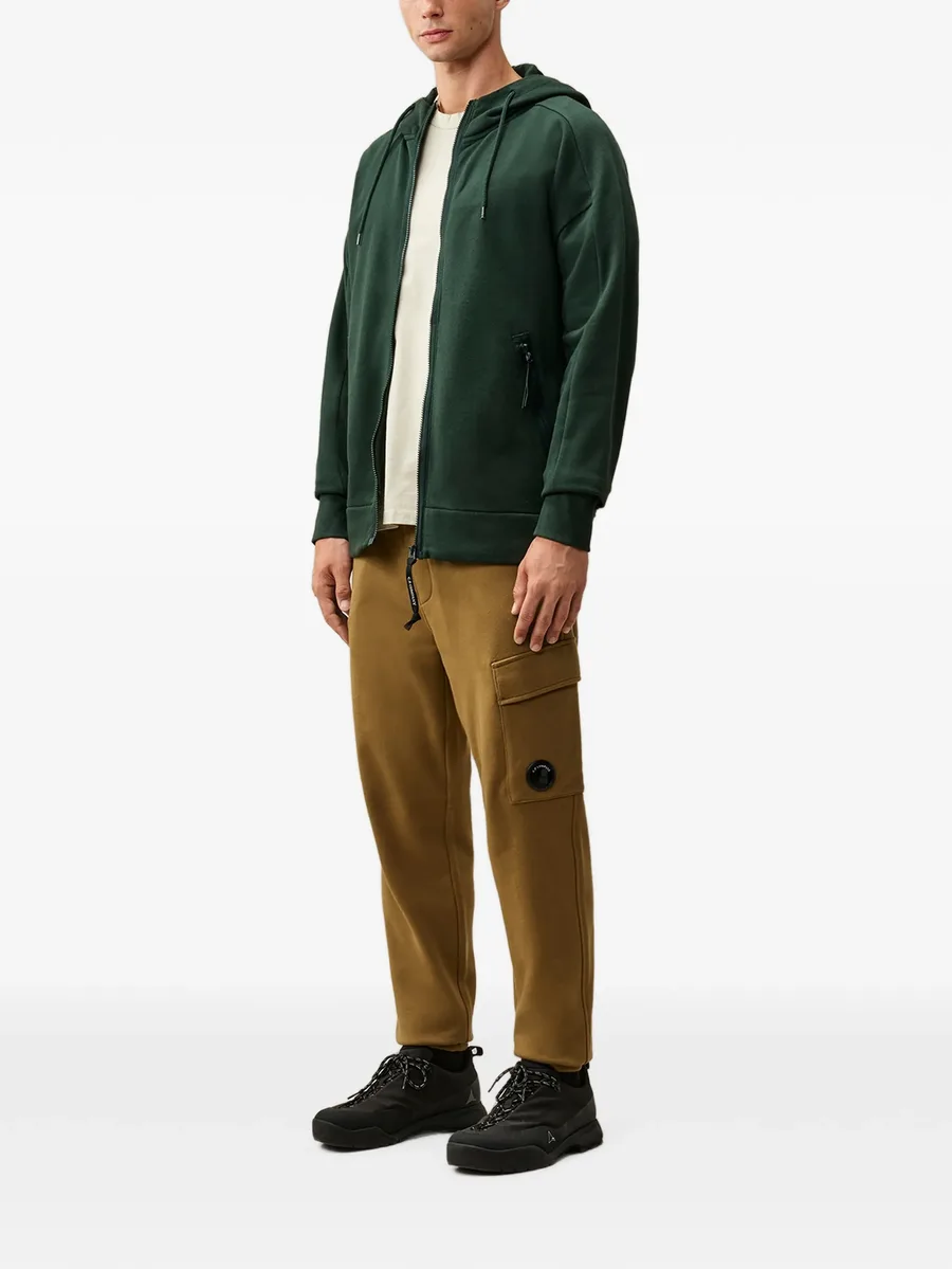 diagonal raised fleece Goggle zip sweatshirt 2