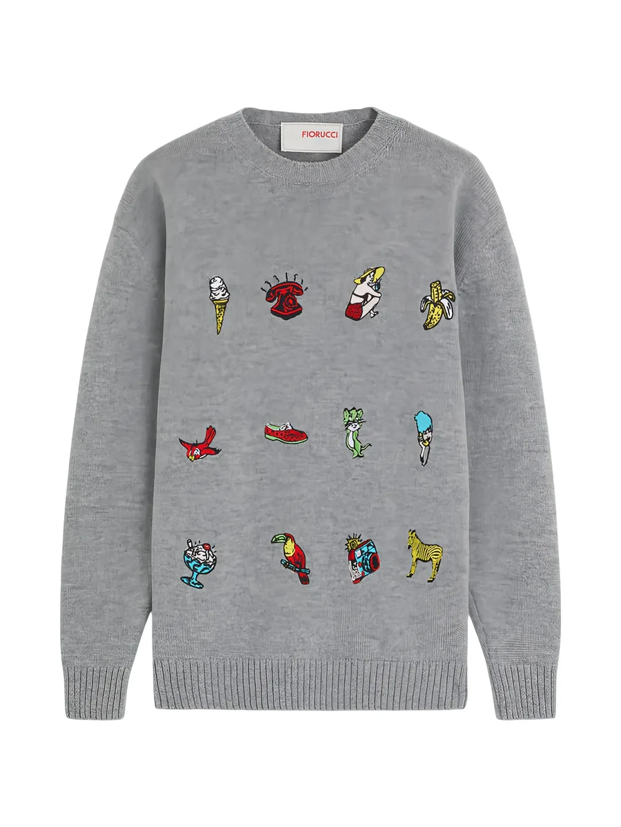 Toys embroidered-patchwork sweater 1