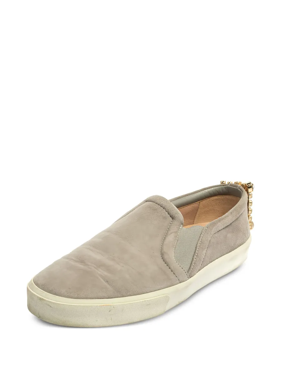 pre-owned Harlow suede slip-on sneakers 3