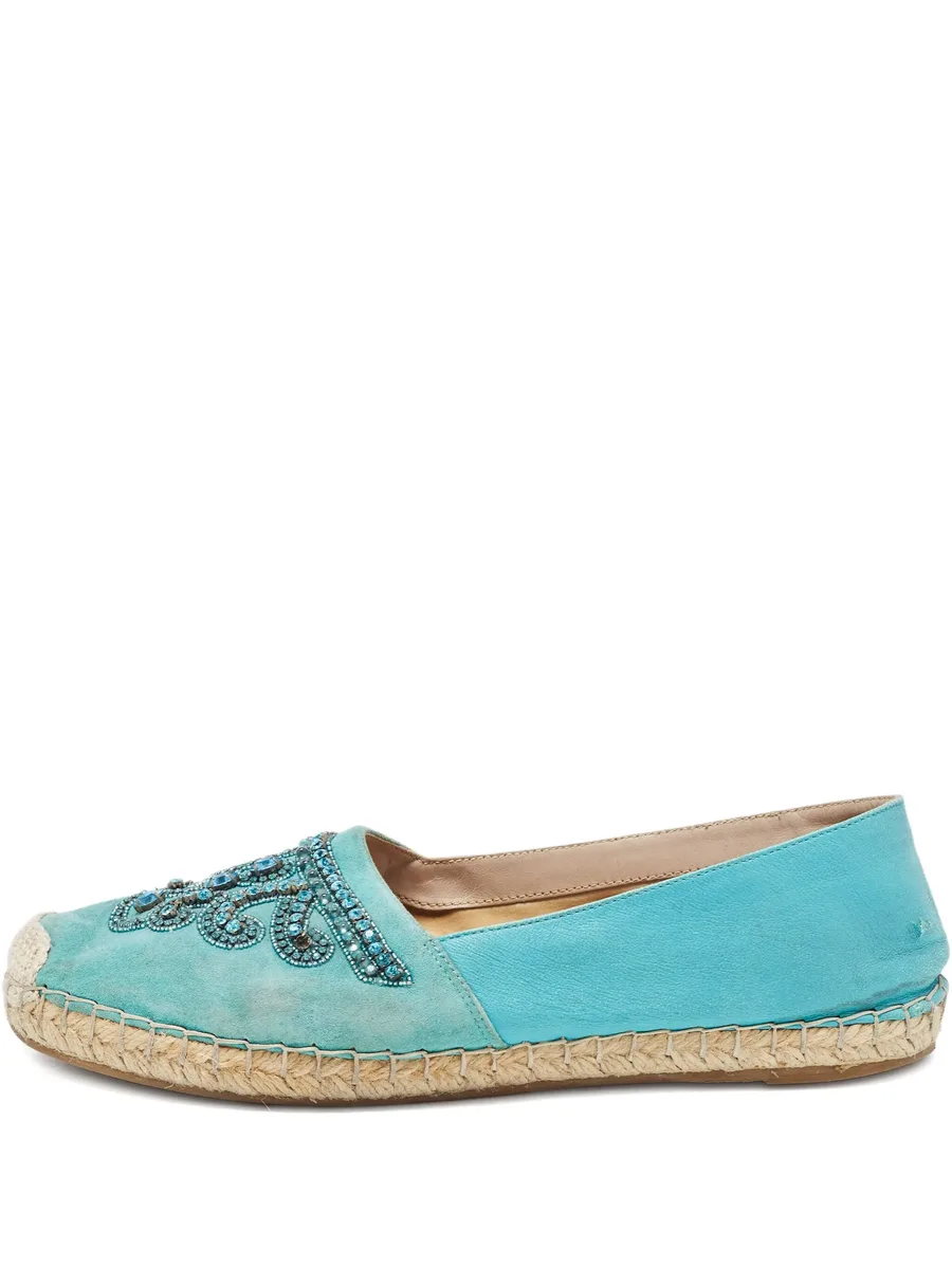 embellishment jute flat espadrilles 1
