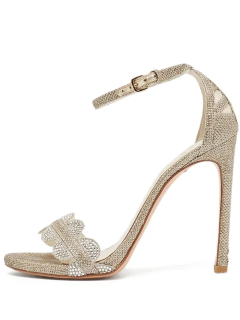 pre-owned 100mm embellished sandals