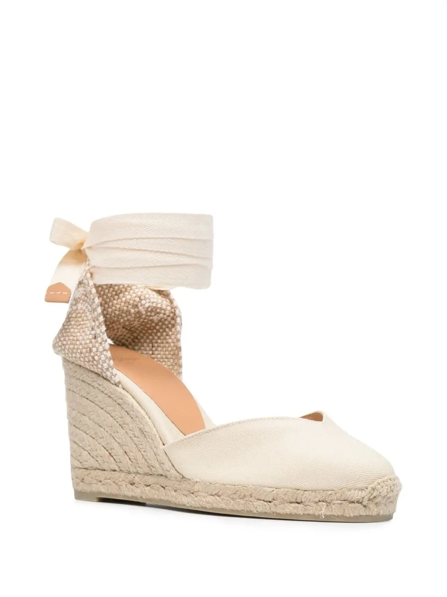 tie-fastening wedge sandals 3