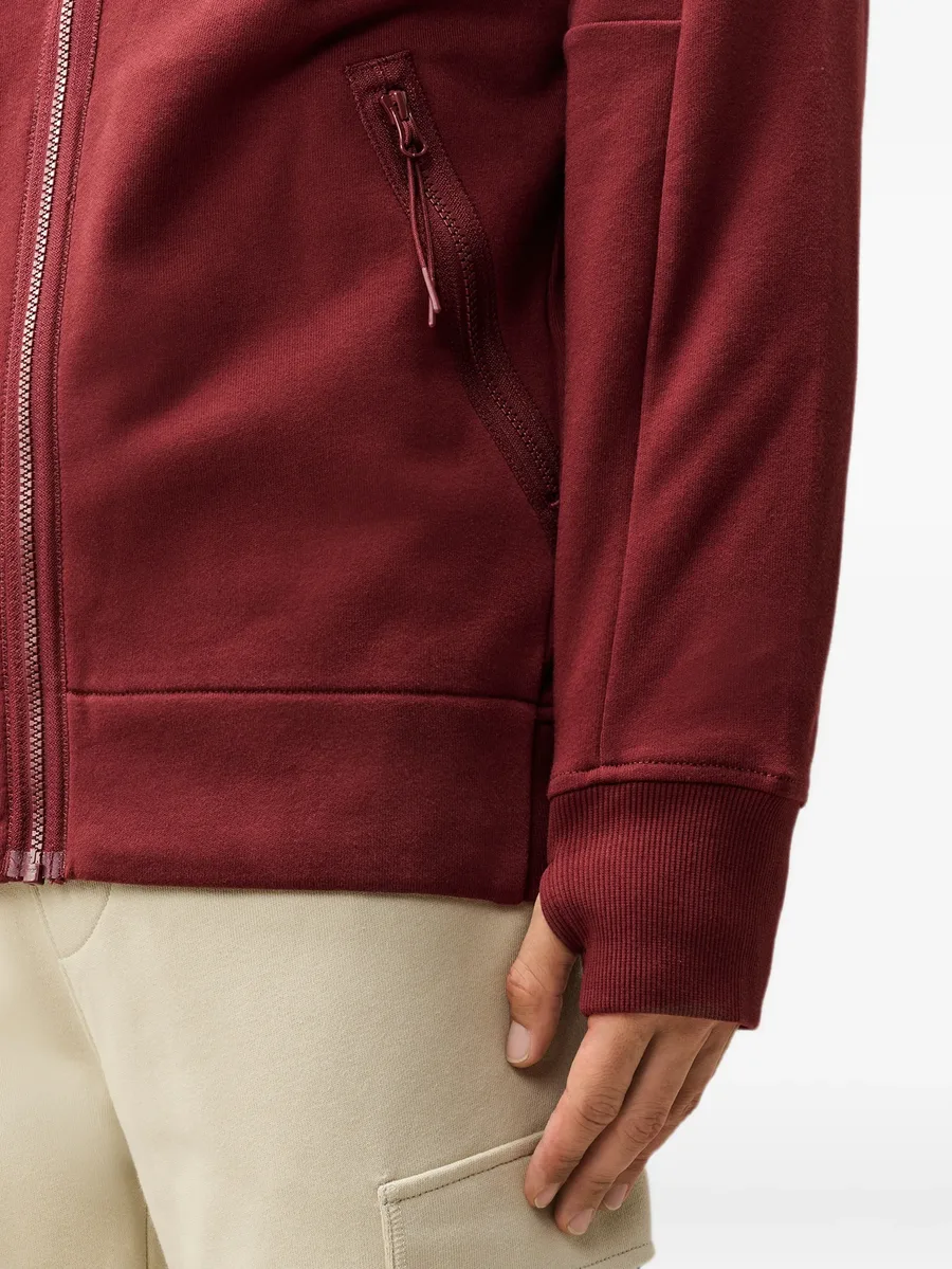 diagonal raised fleece Goggle zip sweatshirt 5