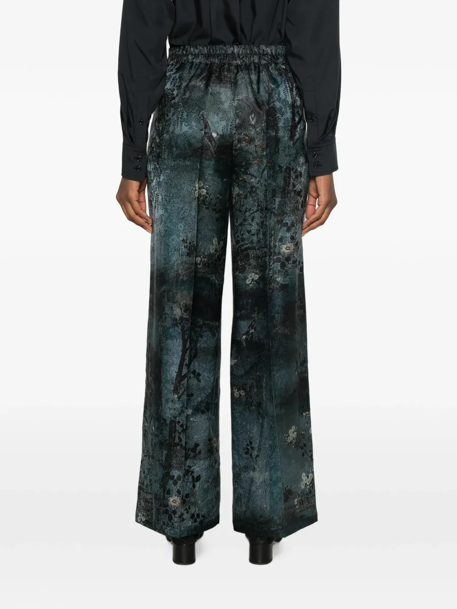 abstract-print wide-leg trousers 4