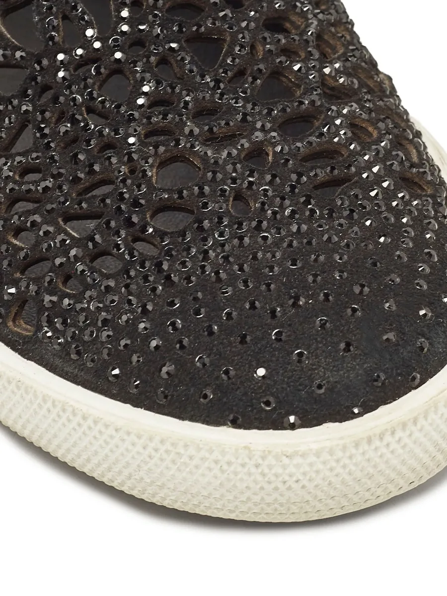 crystal-embellished slip-on sneakers 12