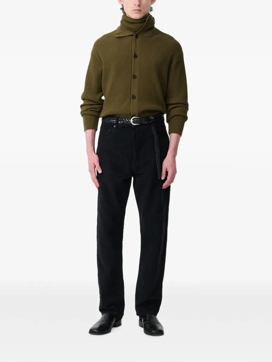 Oran ribbed-knit high-neck cardigan 2
