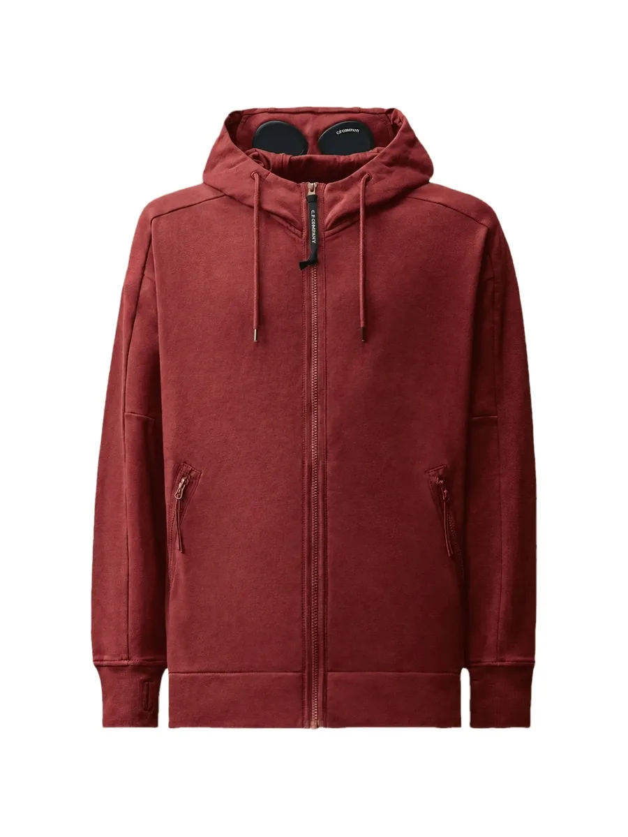 diagonal raised fleece Goggle zip sweatshirt 1