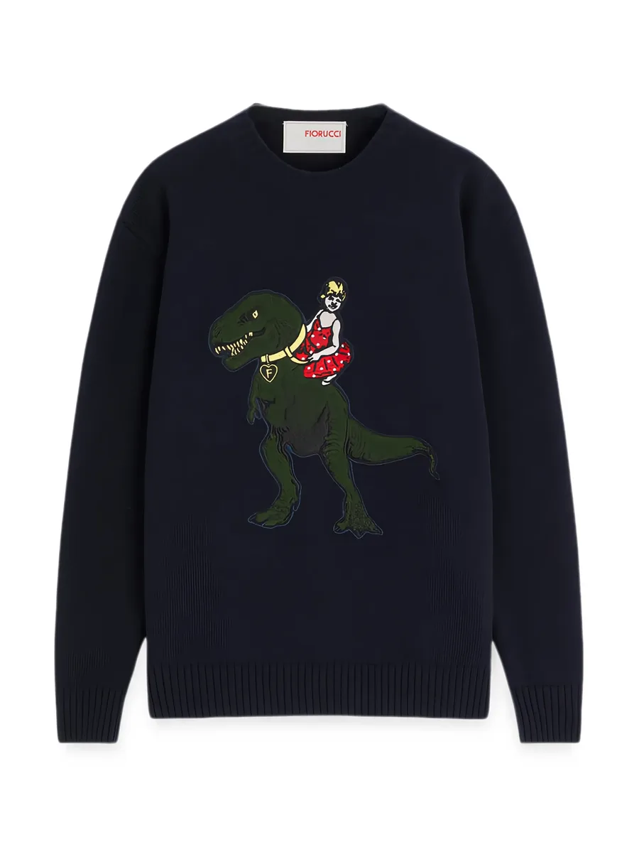 T-Rex patch sweater 2